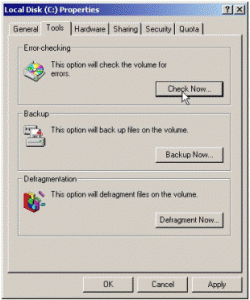 Programe uzuale pentru intretinut a harddiskul - Error checking